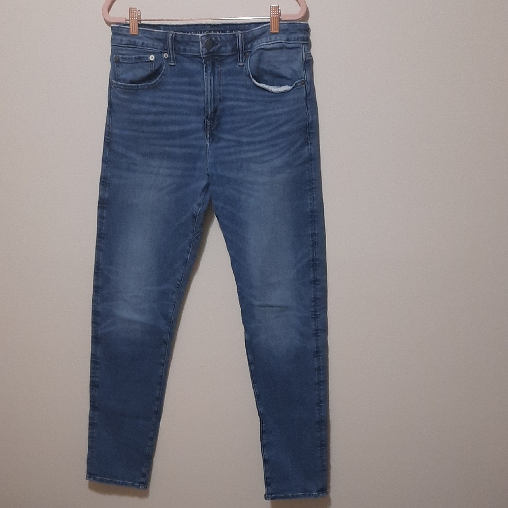 American Eagle Outfitters Men's Blue Slim Straight Jeans